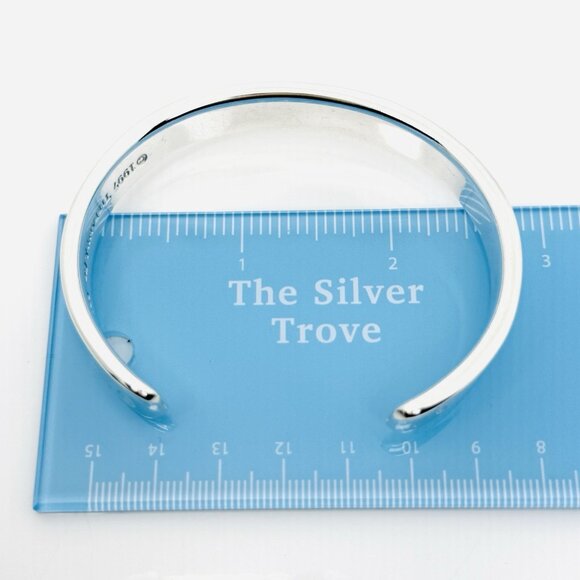 Extra Large 7.5" Tiffany & Co 1837 Wide Cuff Mens Bracelet in Sterling Silver - Picture 11 of 12